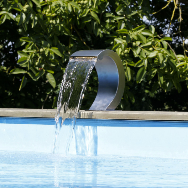 Cascade-de-piscine-en-acier-inoxydable-Mamba-S-LED-Ubbink