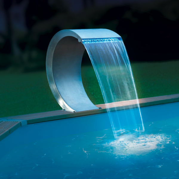 Cascade-de-piscine-en-acier-inoxydable-Mamba-LED-Ubbink