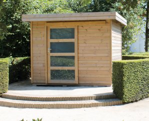 Abris de jardin toit plat en bois VINTAGE