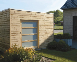 Abri de jardin toit plat en pin BOX-SAPIN BLANC