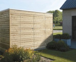 Abri de jardin toit plat en pin BOX-SAPIN BLANC