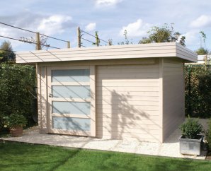 Local extérieur en bois MODERN-PANNEAUX