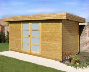 Cabane de jardin en bois MODERN-PANNEAUX