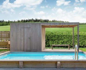 Pool House toit plat BOX IROKO