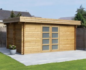 Abri de jardin en bois MODERN-EMBOÎTEMENT