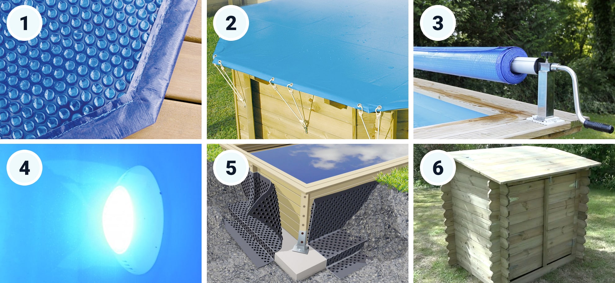 Piscine en bois rectangulaire Azura 200 x 350 cm - H 71 cm UBBINK