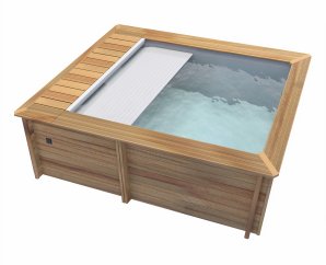 Piscine en bois carrée Urbaine 4,20 x 3,50 M - H 133 cm - PROCOPI BWT MyPool