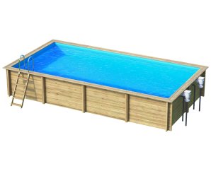 Piscine en bois rectangulaire WEVA 6,00 x 3,00 M - H 146 cm - PROCOPI BWT MyPool