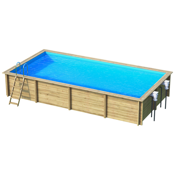 Piscine en bois rectangulaire WEVA 6,00 x 3,00 M - H 146 cm - PROCOPI BWT MyPool