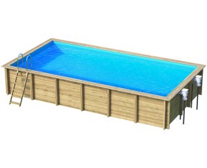 Piscine en bois rectangulaire WEVA 8,00 x 4,00 M - H 146 cm - PROCOPI BWT MyPool