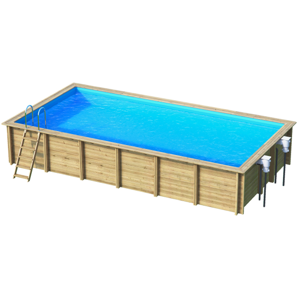 Piscine en bois rectangulaire WEVA 8,00 x 4,00 M - H 146 cm - PROCOPI BWT MyPool