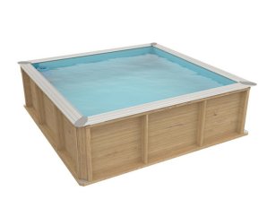 Piscine en bois pour enfant Pistoche 2 x 2 m - H 68 cm- Procopi BWT MyPool