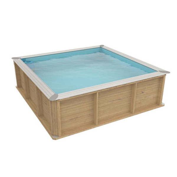 Piscine en bois pour enfant Pistoche 2 x 2 m - H 68 cm- Procopi BWT MyPool