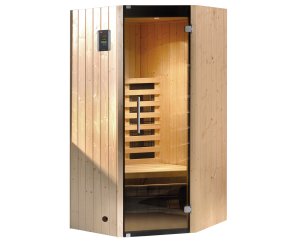 Sauna d'intérieur à infrarouge CLASSIC ANGLE | 1 place | 1400W | 99 x 99 - H 190 cm
