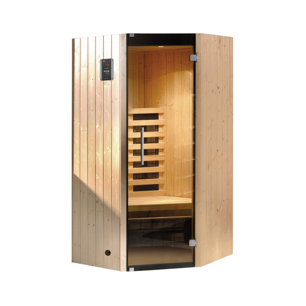 Sauna d'intérieur à infrarouge CLASSIC ANGLE | 1 place | 1400W | 99 x 99 - H 190 cm