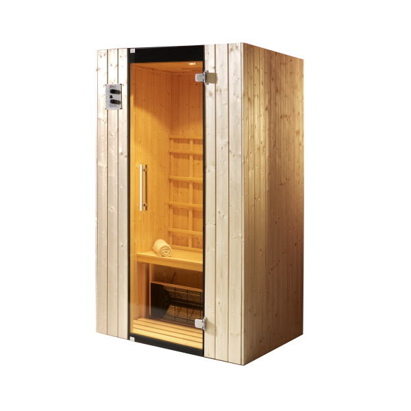 Sauna d'intérieur à infrarouge CLASSIC | 1 place | 1700W | 108 x 99 - H 190 cm