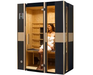 Sauna d'intérieur à infrarouge SPORTS | 2 places | 2050W | 137 x 99 - H 190 cm