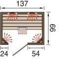 Sauna d'intérieur à infrarouge SPORTS | 2 places | 2050W | 137 x 99 - H 190 cm