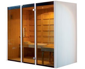 Sauna d'intérieur à infrarouge STYLE | 3 places | 3336W | 212 x 125 - H 190 cm