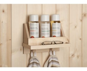 Kit concentré d’infusion (3x250 ml) pour sauna traditionnel + étagère murale