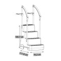 Escalier intérieur + échelle extérieur pour piscine hors-sol FIESTA 