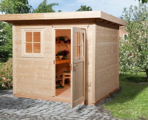 Abri de jardin en bois 170 | 4,7 à 8,5 m² | Aspect brut | 28 mm d'épaisseur