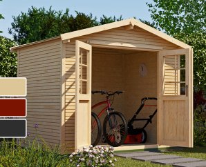 Abri de jardin en bois WekaLine 218 | 4,6 à 8,5 m² | 3 coloris | 28 mm d'épaisseur