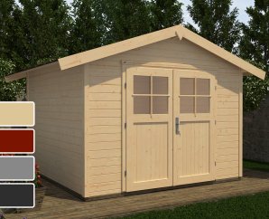 Abri de jardin en bois 122 | 4,6 à 8,7 m² | 4 coloris | 28 mm d'épaisseur