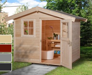 Abri de jardin en bois 123 | 4,6 à 8,5 m² | 4 coloris | 28 mm d'épaisseur