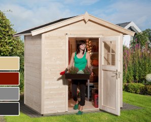 Abri de jardin en bois 223 | 3 m² | 4 coloris | 21 mm d'épaisseur