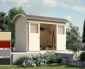 Abri de jardin en bois 228 | 5,9 m² | 4 coloris | 21 mm d'épaisseur