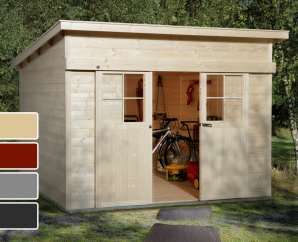 Abri de jardin en bois 225 | 5,9 à 8,5 m² | 4 coloris | 21 mm d'épaisseur