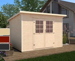 Abri de jardin en bois WekaLine 219 | 5,3 à 8,5 m² | 3 coloris | 28 mm d'épaisseur