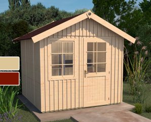 Abri de jardin en bois Suédois 410 | 6,1 à 8,6 m² | 2 coloris | 22 mm d'épaisseur