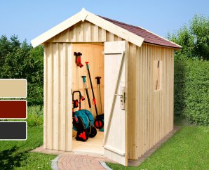 Abri de jardin en bois Suédois 348/349 | 2,5 à 5,6 m² | 3 coloris | 16 mm d'épaisseur