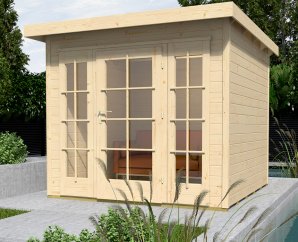 Abri de jardin en bois 172 | 5,4 à 8,5 m² | Aspect brut | 21 mm d'épaisseur