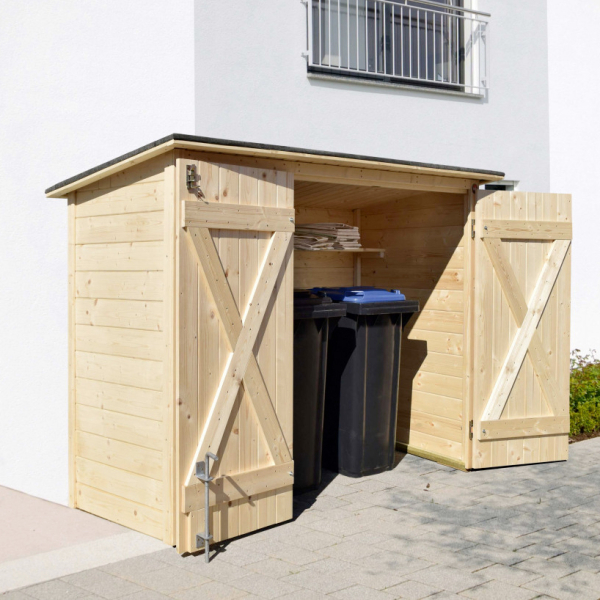 Armoire de jardin multifonction 367 | 1,6 m² | Aspect brut | 19 mm d'épaisseur