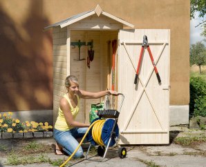 Armoire de jardin/terrasse 351 | 0,6 à 1,1 m² | Aspect brut | 14 mm d'épaisseur