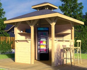 Tonnelle autoportante en bois 651 | Aspect brut | 2 dimensions disponibles