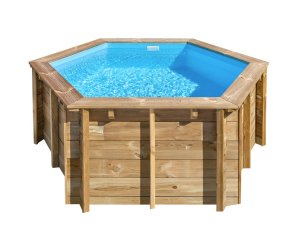 Piscine en bois hexagonale Lili 2 Ø280 cm - H 107 cm - SUNBAY