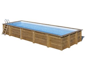 Piscine en bois rectangulaire MINT 1010 x 418 cm - H 146 cm - SUNBAY