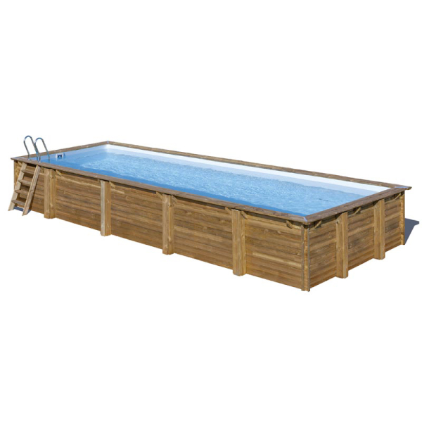 Piscine en bois rectangulaire MINT 1010 x 418 cm - H 146 cm - SUNBAY