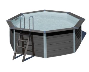 Piscine en composite octogonale Ø410 cm - H 124 cm - GRÉ