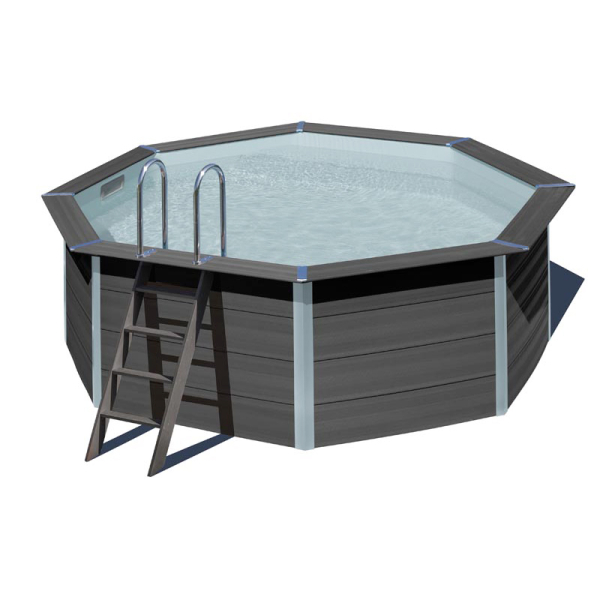 Piscine en composite octogonale Ø410 cm - H 124 cm - GRÉ