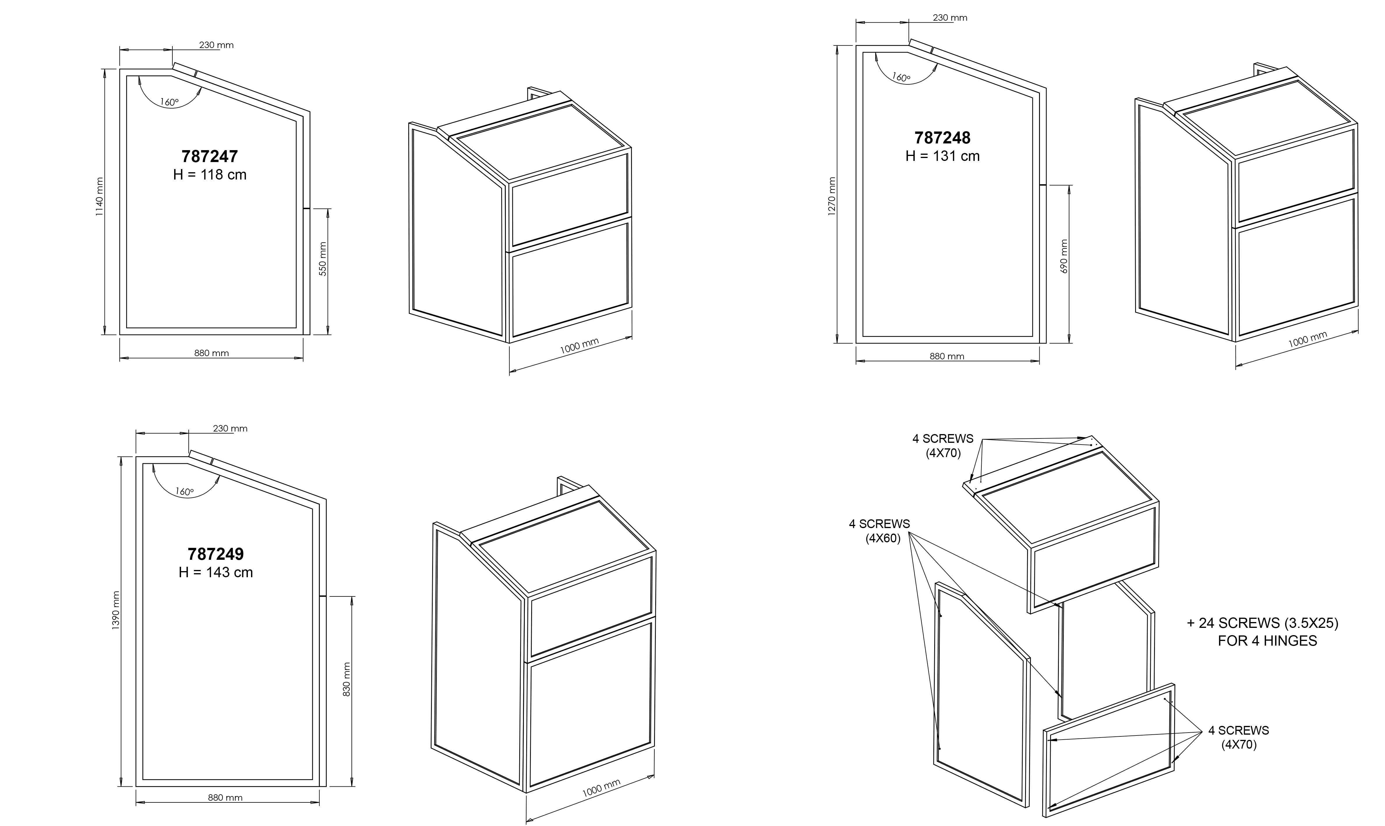 Coffre de filtration en bois pour piscine bois hors-sol - H 120, 130, 145 cm