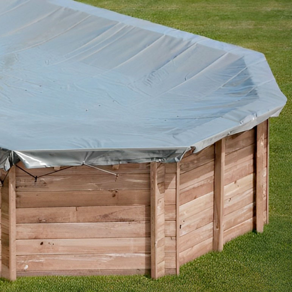 Bâche d'hiver pour piscine en bois rectangulaire SUNBAY