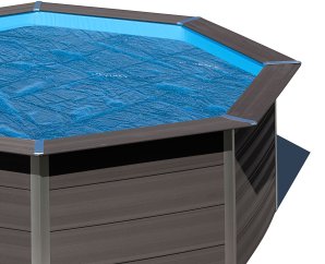 Bâche à bulles pour piscine en composite octogonale allongée - 400 microns