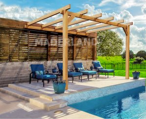 Pergola bois autoportante Andorra – 9 à 16 m2 - Maderland