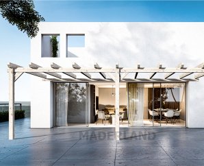 Pergola en bois terrasse adossée Sevilla - 16 à 50 m2 – Maderland