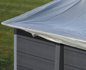 Bâche d'hiver pour piscine en composite carrée 326x326 cm - GRE